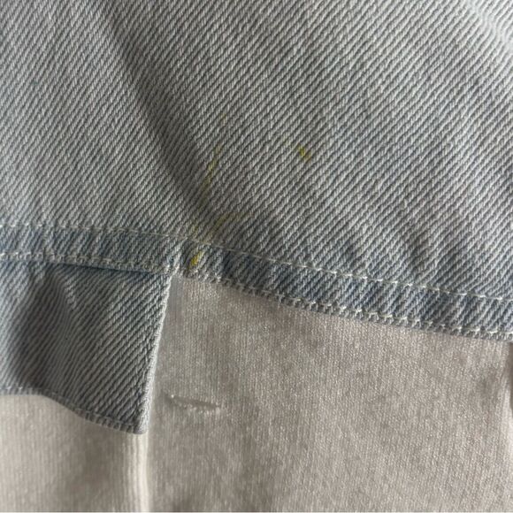 Sandro Tedy Color Blocked Top knit and denim jacket size medium NWT - Picture 3 of 6